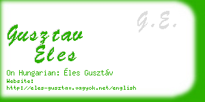 gusztav eles business card